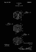 Patent Blueprint Die black A4 Photo Print