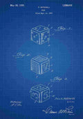 Patent Blueprint Die blue A4 Photo Print