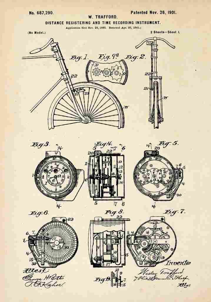 Patent Blueprint Distance TimeRecordingInstrument A4 Photo Print