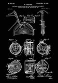 Patent Blueprint Distance TimeRecordingInstrument black A4 Photo Print