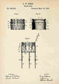 Patent Blueprint Drum A4 Photo Print