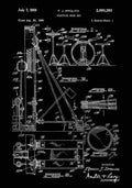 Patent Blueprint Drumkit black A4 Photo Print