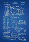 Patent Blueprint Drumkit blue A4 Photo Print