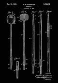 Patent Blueprint Drumstick black A4 Photo Print