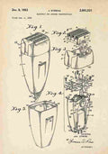 Patent Blueprint ElectricShaver A4 Photo Print