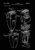 Patent Blueprint ElectricShaver black A4 Photo Print
