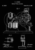 Patent Blueprint ElectricalPrintingInstrument black A4 Photo Print