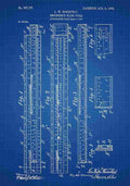 Patent Blueprint EngineersRuler blue A4 Photo Print