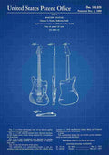 Patent Blueprint FenderElectricGuitar blue A4 Photo Print