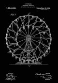 Patent Blueprint FerrisWheel black A4 Photo Print