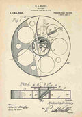Patent Blueprint Film Reel A4 Photo Print