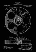 Patent Blueprint Film Reel black A4 Photo Print