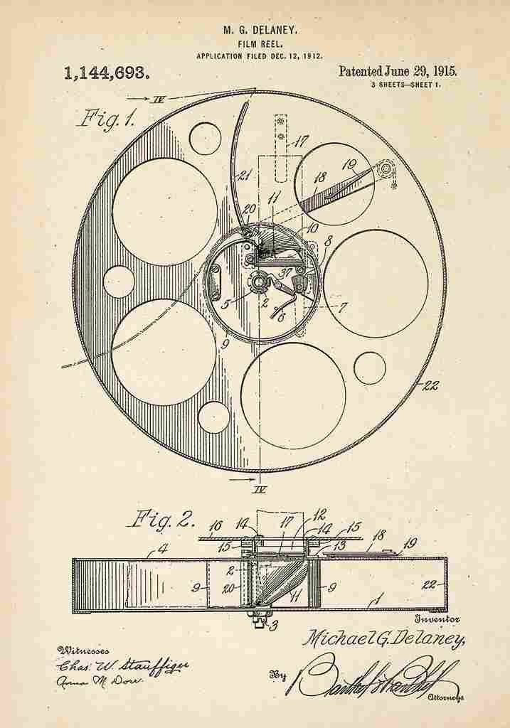 Patent Blueprint FilmReel A4 Photo Print