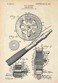 Patent Blueprint FishingReel A4 Photo Print
