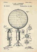 Patent Blueprint Globe A4 Photo Print