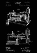 Patent Blueprint Gramophone black A4 Photo Print