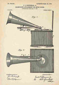 Patent Blueprint Gramophone (2) A4 Photo Print