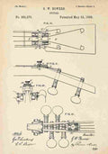 Patent Blueprint Guitar A4 Photo Print