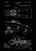 Patent Blueprint Guitar black A4 Photo Print