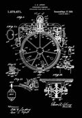 Patent Blueprint Gyroscope black A4 Photo Print