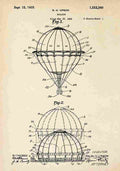 Patent Blueprint HotAirBalloon A4 Photo Print