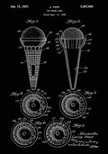 Patent Blueprint IceCreamCone black A4 Photo Print