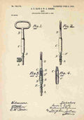 Patent Blueprint Key A4 Photo Print