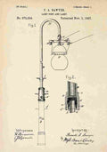 Patent Blueprint LampPost A4 Photo Print