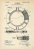 Patent Blueprint LifeRing A4 Photo Print