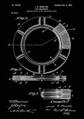 Patent Blueprint LifeRing black A4 Photo Print