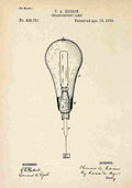 Patent Blueprint LightBulb A4 Photo Print