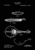 Patent Blueprint Mandolin black A4 Photo Print