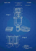 Patent Blueprint Microphone blue A4 Photo Print