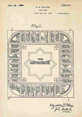 Patent Blueprint Monopoly A4 Photo Print