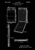 Patent Blueprint Notebook black A4 Photo Print