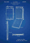 Patent Blueprint Notebook blue A4 Photo Print