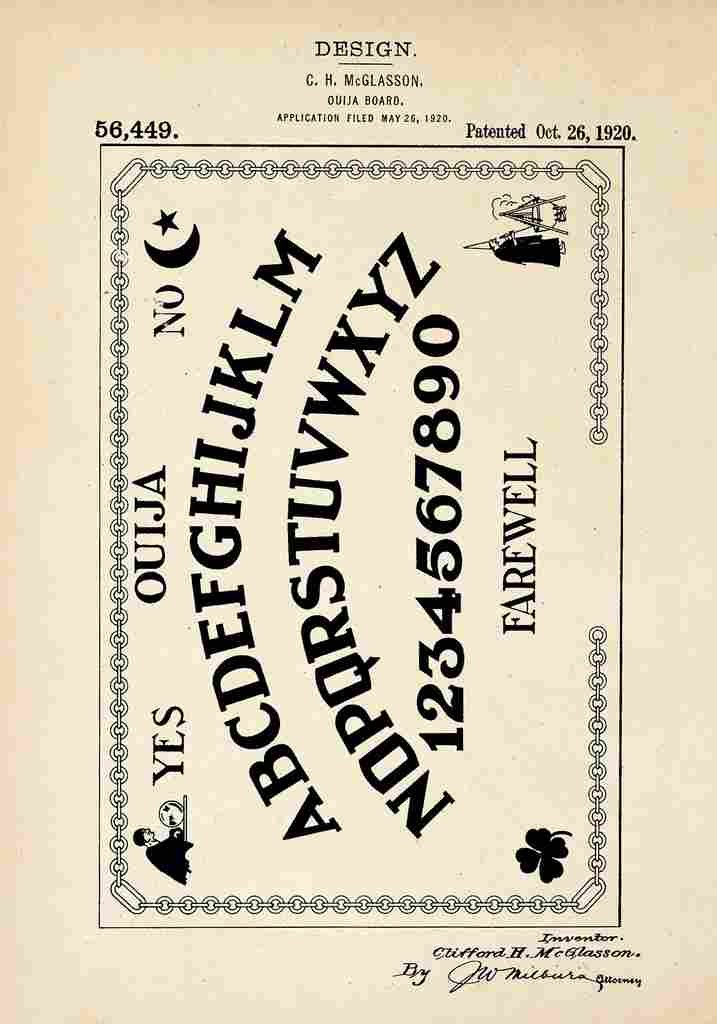 Patent Blueprint OuijaBoard A4 Photo Print