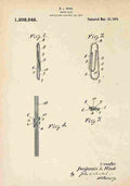 Patent Blueprint PaperClip A4 Photo Print