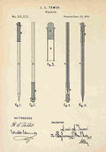 Patent Blueprint Pencils A4 Photo Print