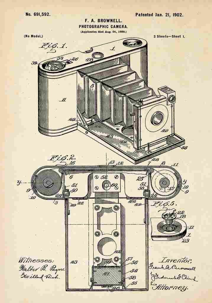 Patent Blueprint PhotographicCamera 2 A4 Photo Print