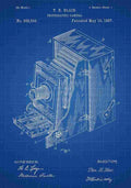 Patent Blueprint PhotographicCamera blue A4 Photo Print
