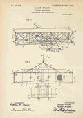 Patent Blueprint Plane A4 Photo Print