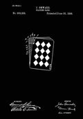 Patent Blueprint PlayingCard black A4 Photo Print