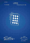 Patent Blueprint PlayingCard blue A4 Photo Print