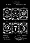 Patent Blueprint PlayingCards black A4 Photo Print