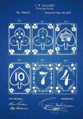 Patent Blueprint PlayingCards blue A4 Photo Print