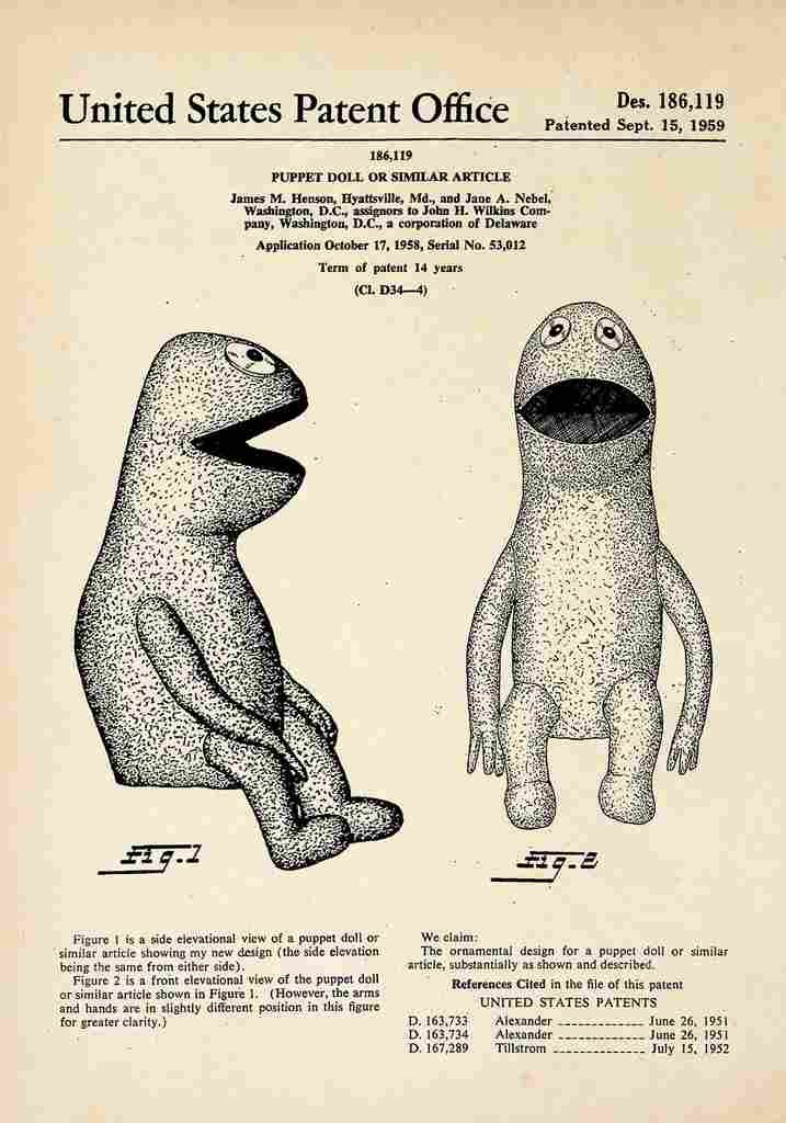 Patent Blueprint Puppet A4 Photo Print