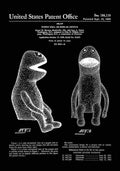Patent Blueprint Puppet black A4 Photo Print