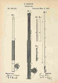 Patent Blueprint Rod A4 Photo Print