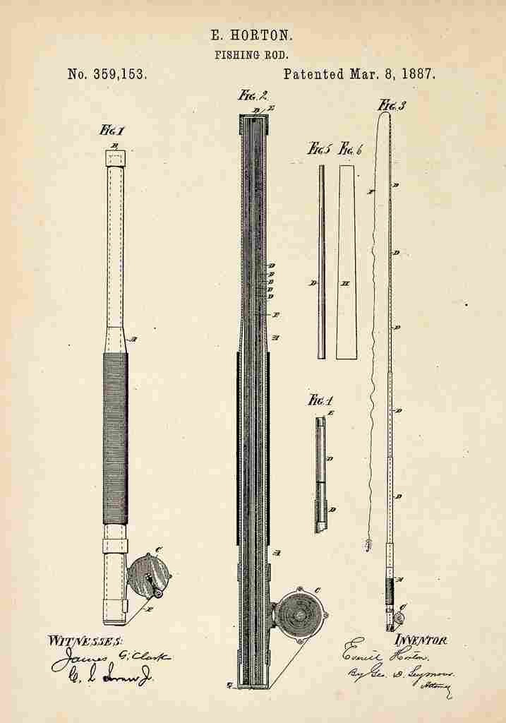 Patent Blueprint Rod A4 Photo Print